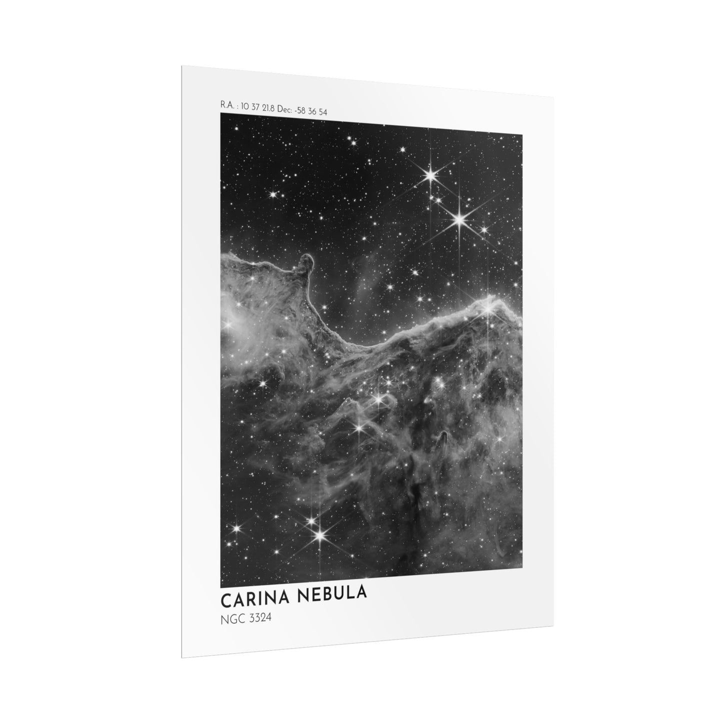 B/W Carina Nebula Rolled Poster