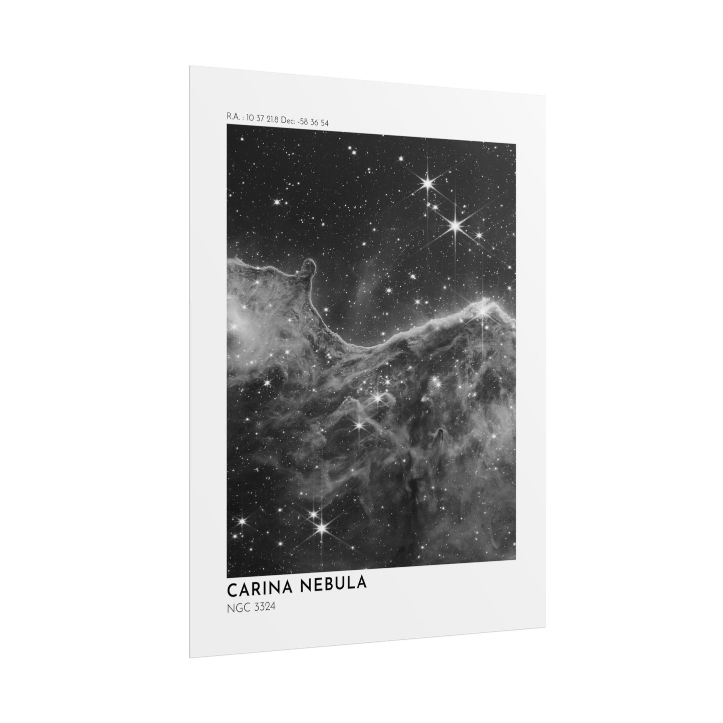 B/W Carina Nebula Rolled Poster