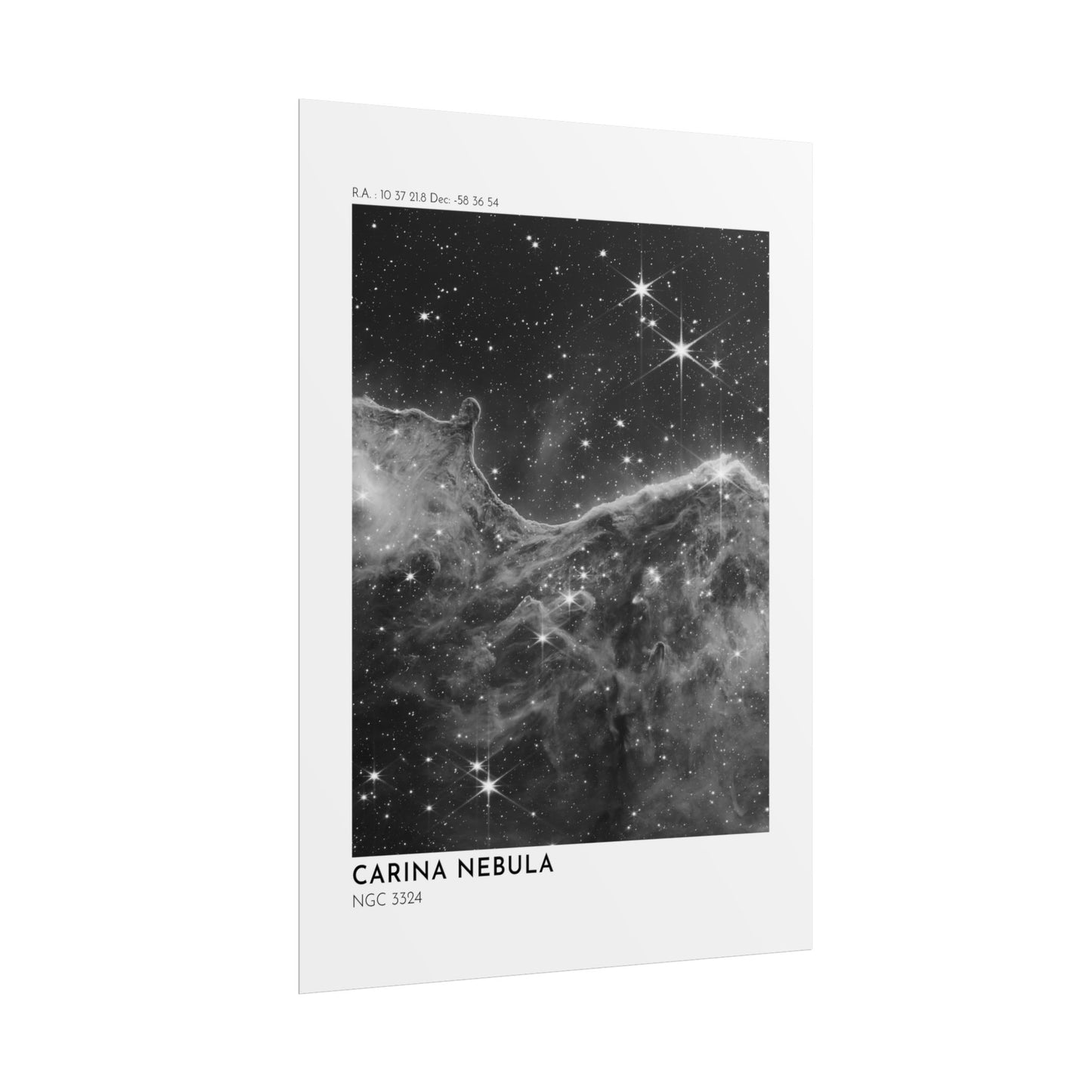 B/W Carina Nebula Rolled Poster