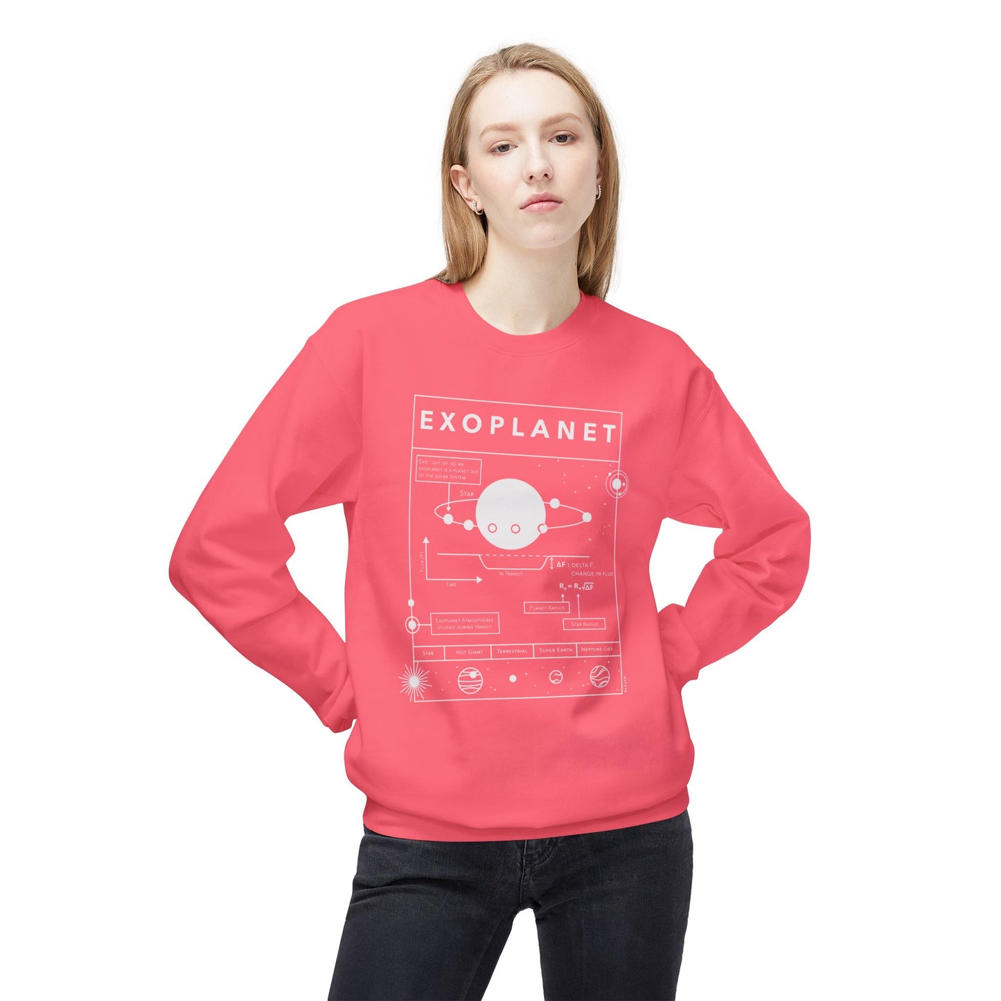 Exoplanet Graphic Crewneck Sweatshirt | Unisex Astronomy Apparel