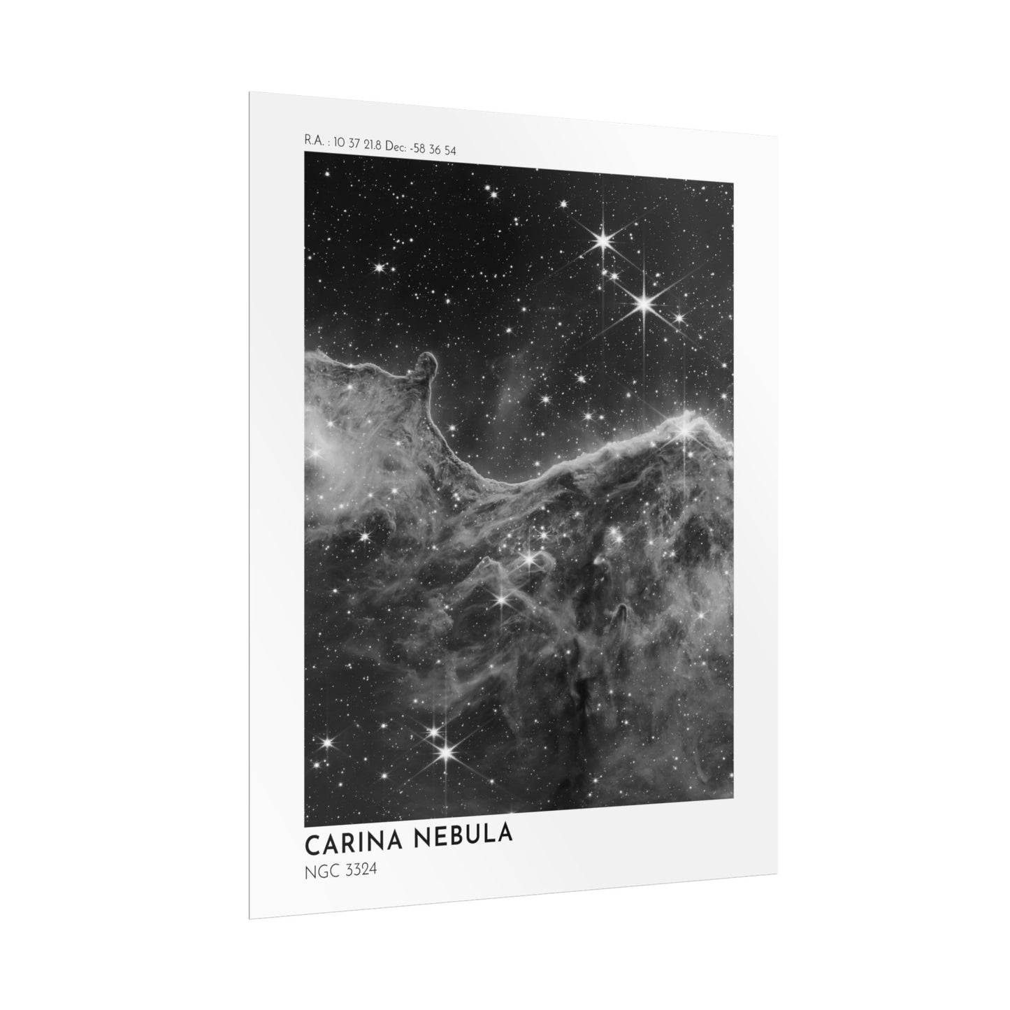 B/W Carina Nebula Rolled Poster