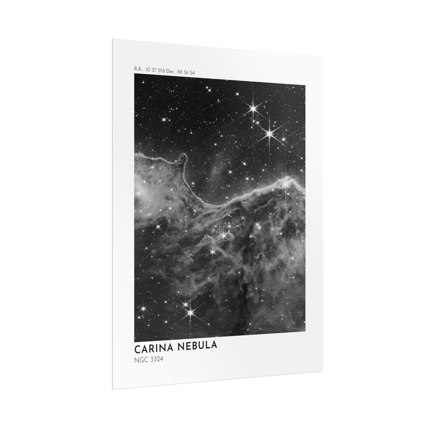 B/W Carina Nebula Rolled Poster