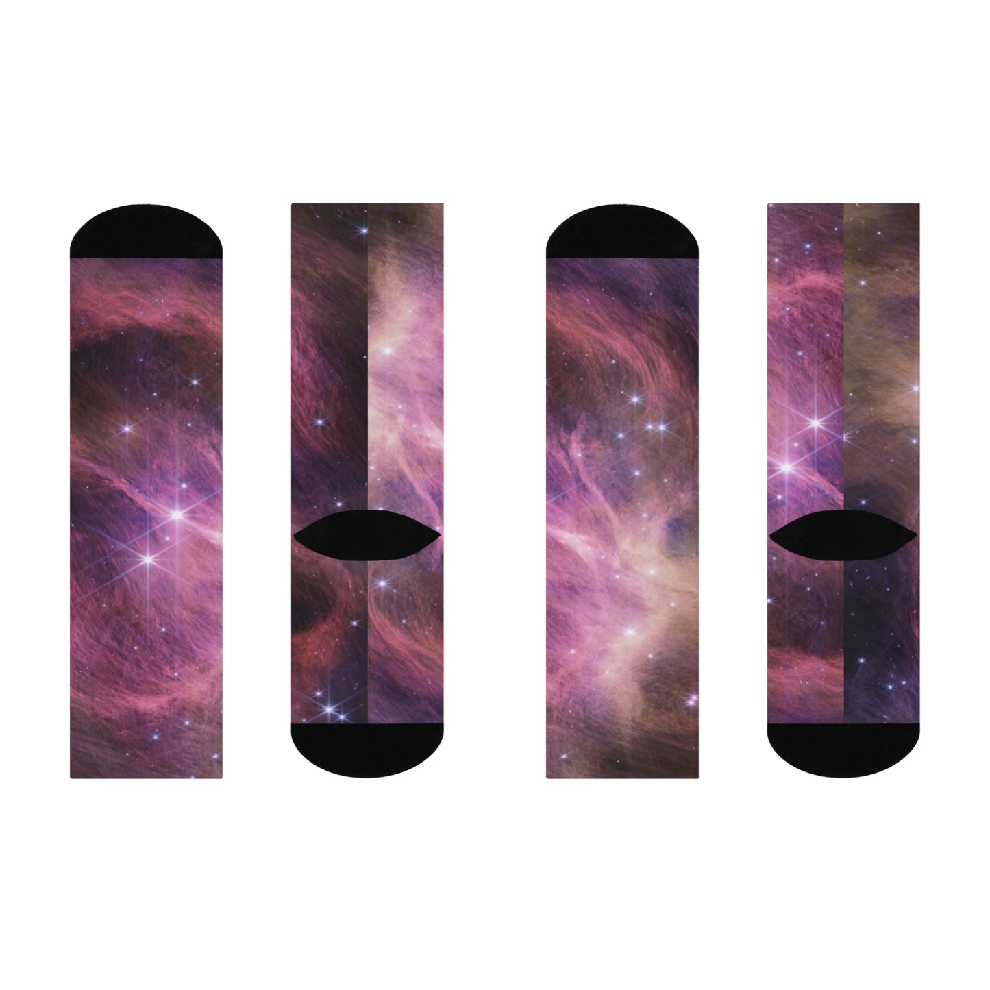 Galaxy-Themed Cushioned Crew Socks | Cozy Space Socks | Unique Gift for Astronomers | Soft Snoozing Socks | Trendy Everyday Wear
