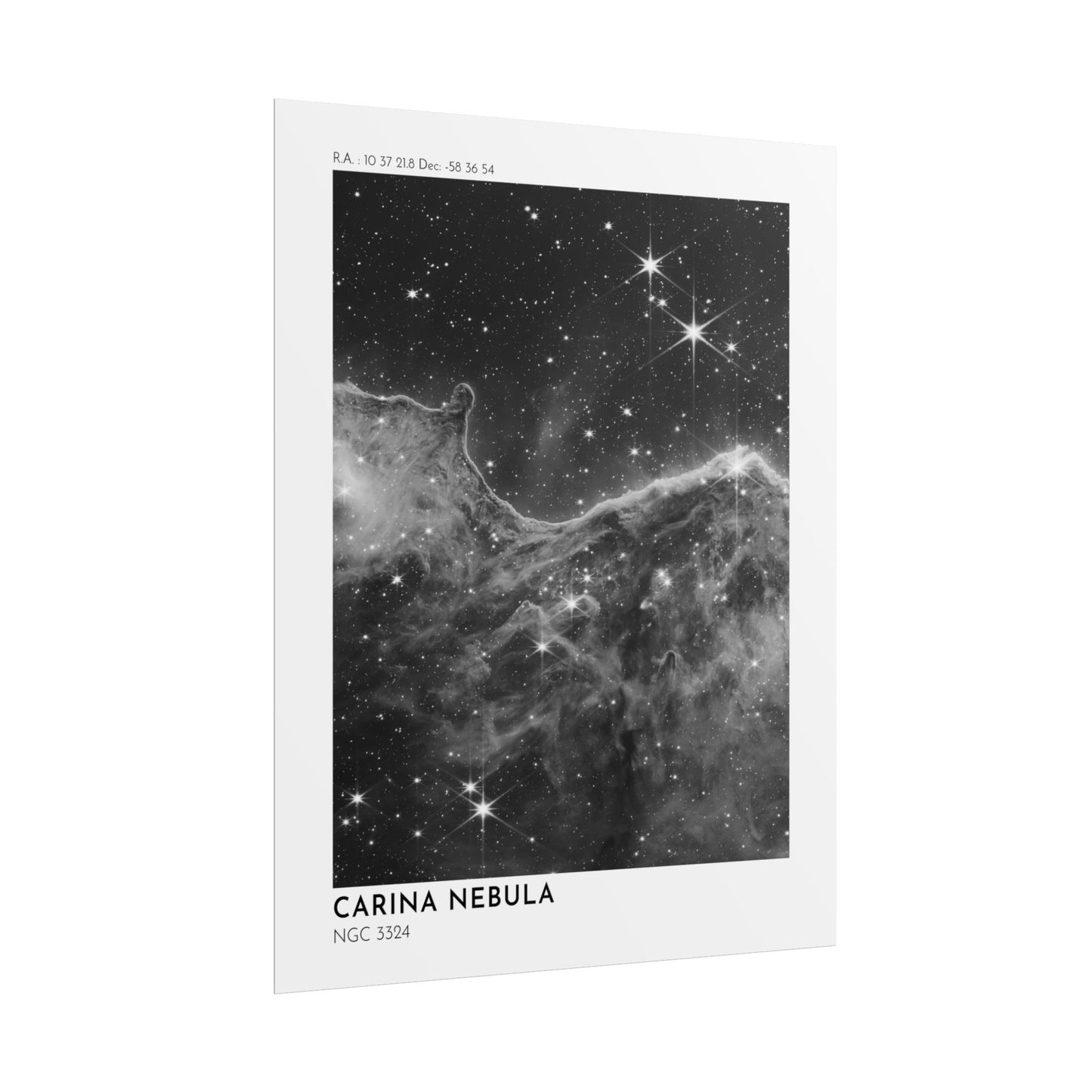 B/W Carina Nebula Rolled Poster