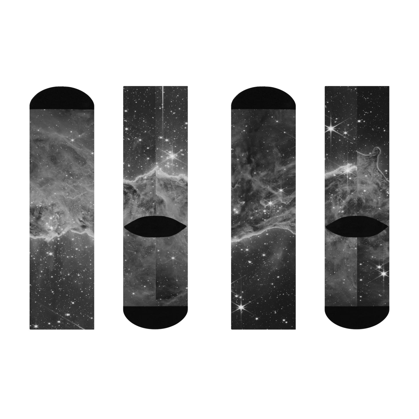 Crew Socks | B&W Carina Nebula