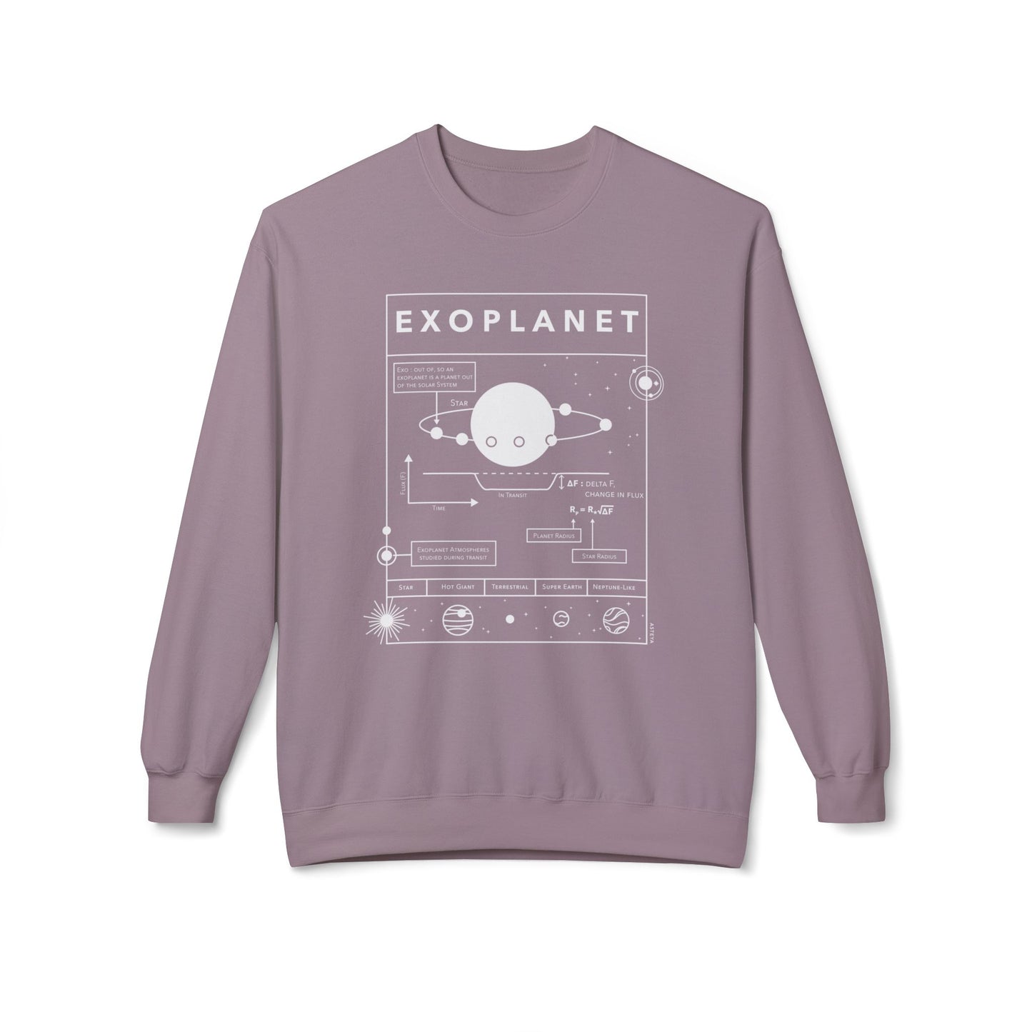 Exoplanet Graphic Crewneck Sweatshirt | Unisex Astronomy Apparel