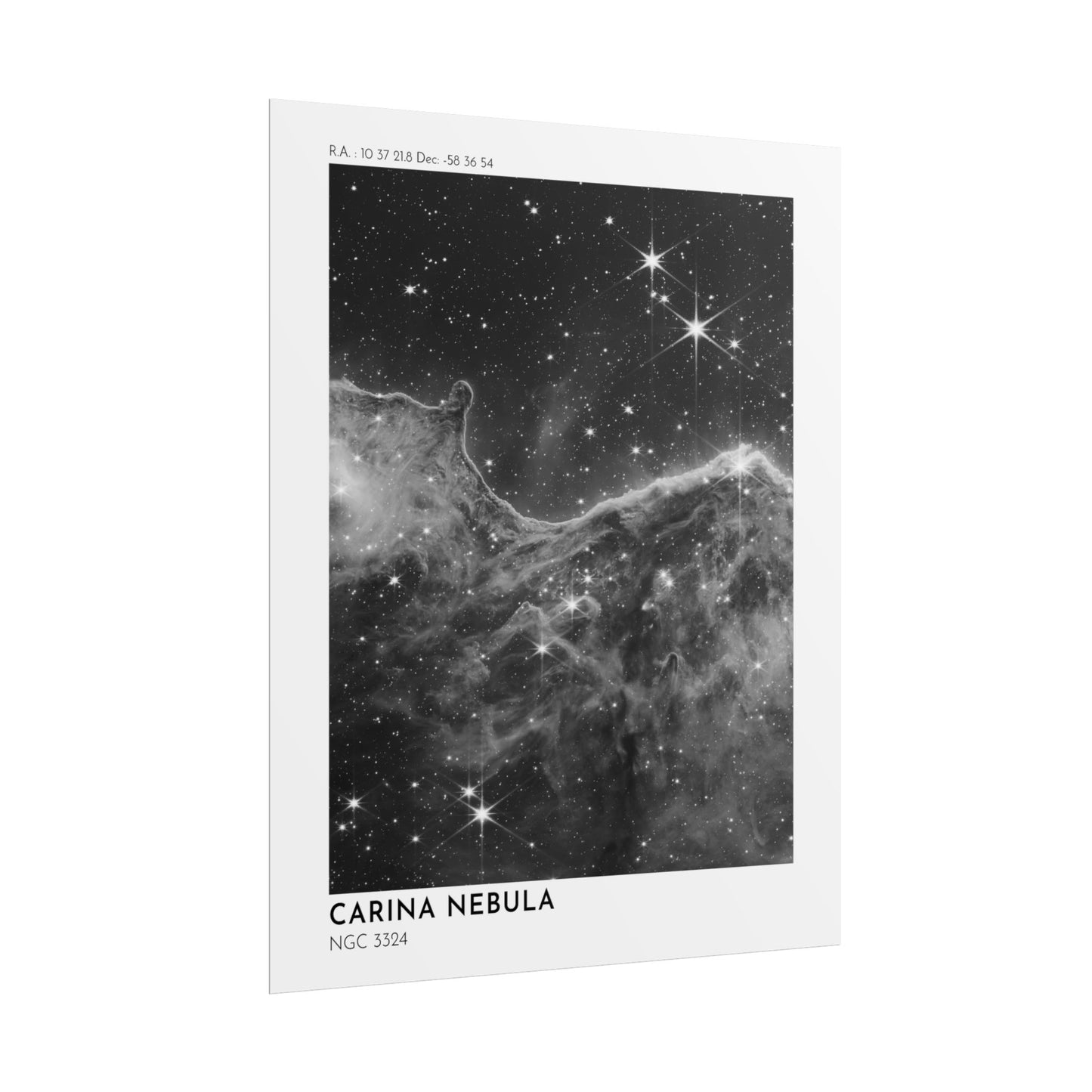 B/W Carina Nebula Rolled Poster