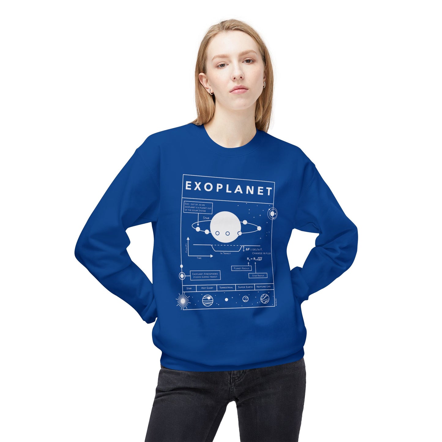 Exoplanet Graphic Crewneck Sweatshirt | Unisex Astronomy Apparel