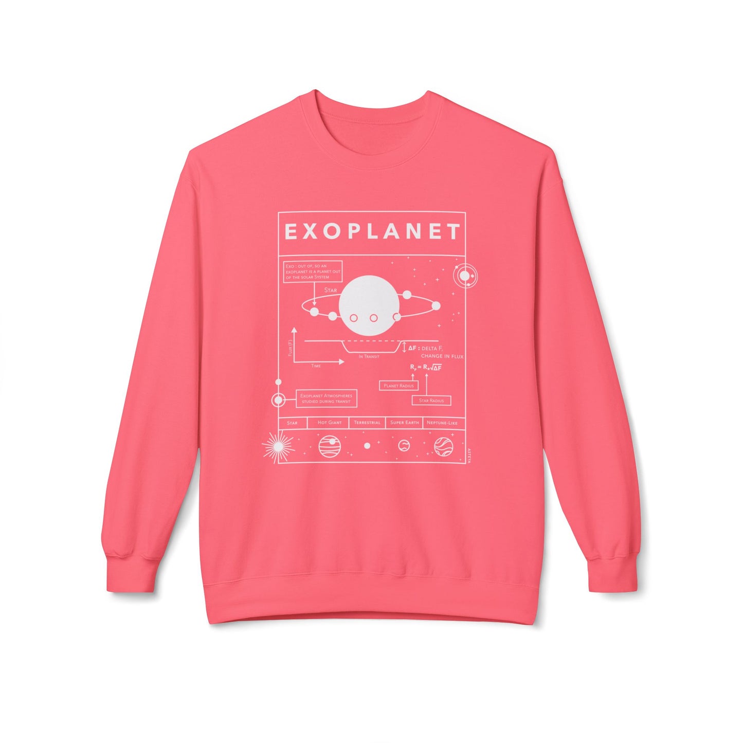 Exoplanet Graphic Crewneck Sweatshirt | Unisex Astronomy Apparel