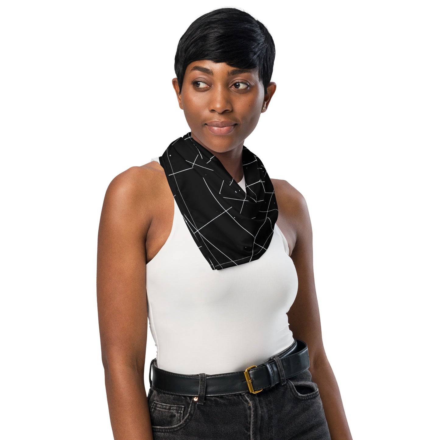 Celestial sphere print bandana