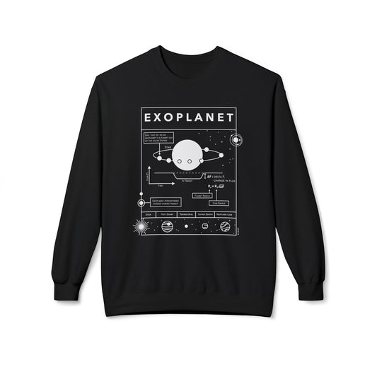 Exoplanet Graphic Crewneck Sweatshirt | Unisex Astronomy Apparel